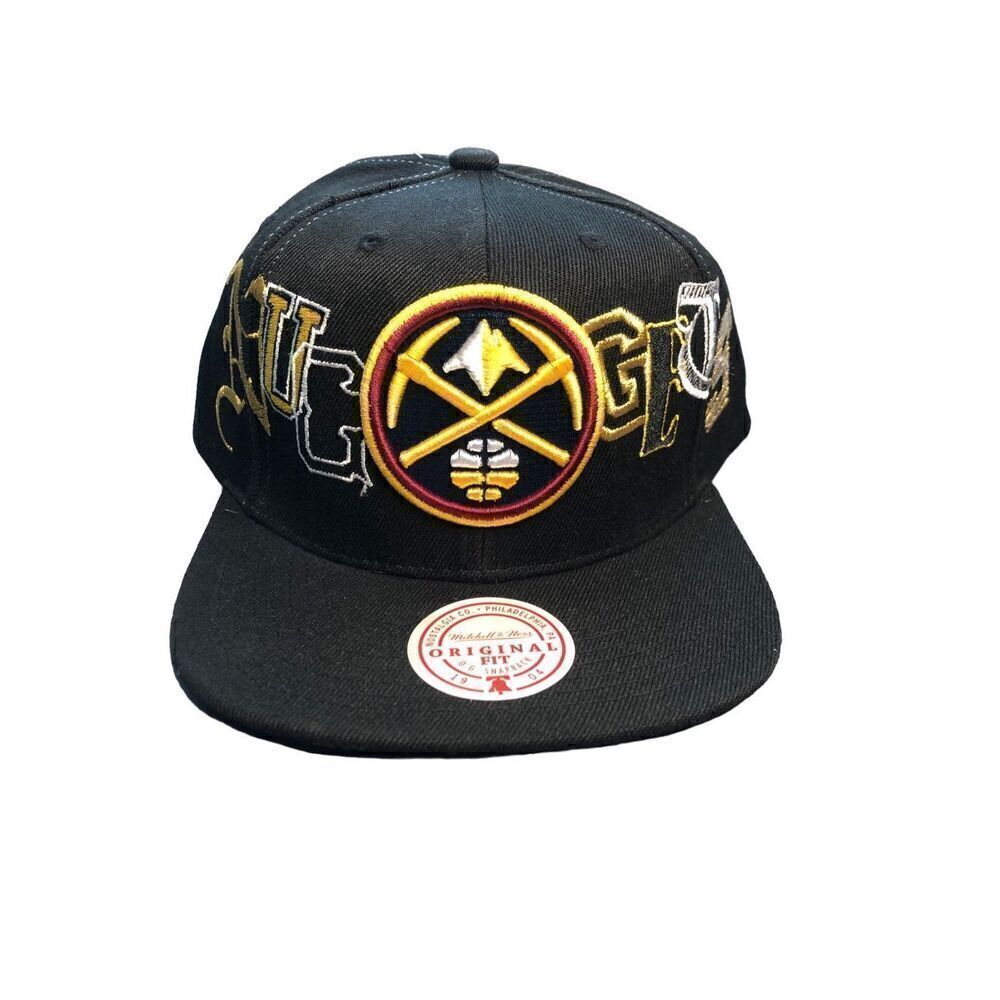 Mitchell & Ness Denver Nuggets Adjustable Snapback Hat Cap One Size